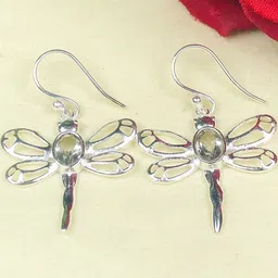Zhupuk Silver-Plated Brass Crystals Drop Earrings-picture-30
