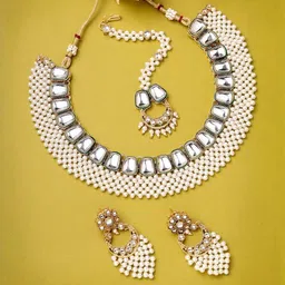 Sukkhi Women Gold Plated Beaded Necklace & Earrings-picture-22