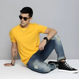R.Code by The Roadster Life Co. Men Brand Logo T-shirt image 2