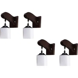 1ST TIME White & White Wood Contemporary Rectangle Shaped Wall Lamp image 5