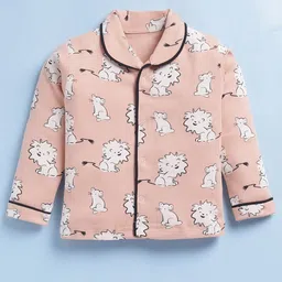 Toonyport Boys Graphic Printed Peter Pan Collar Cotton Shirt With Trousers image 3