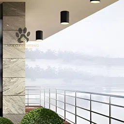 Mufasa Black & White Textured Cylinder Shaped Aluminium Wall Lamp image 4