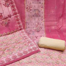 Peachmode Printed Viscose Rayon Unstitched Dress Material image 3