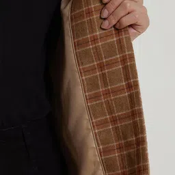 FableStreet Women Checked Tailored Jacket with Embroidered image 5