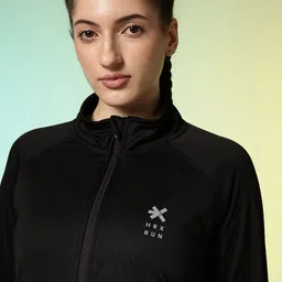 HRX by Hrithik Roshan Mock Collar Running Sporty Jacket image 4