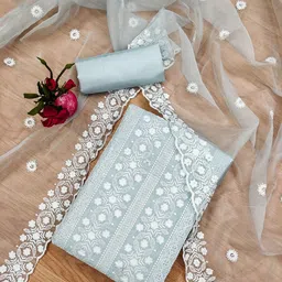 Rangtulika Ethnics Motifs Embroidered Unstitched Dress Material-image-57