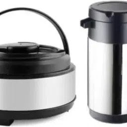 mumma's life Stainless Steel Casserole & Flask Pack of 2 Thermoware Casserole Set-picture-16