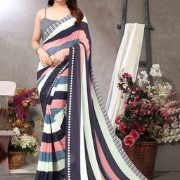 MIRCHI FASHION Striped Leheriya Ready to Wear Saree-picture-15