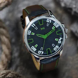 Killer Men Brass Textured Dial & Leather Straps Analogue Watch KLMO73G-image-38