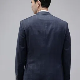 Theme Checked Notched Lapel Single-Breasted Slim Fit Formal Blazer image 4