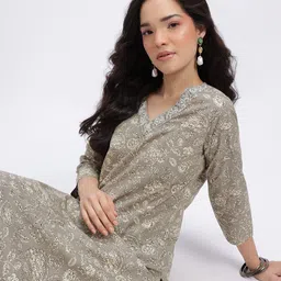 Anouk Rustic Floral Printed Straight Kurta-picture-28