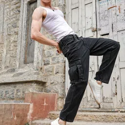 W.T.F - Witnessing True Fashion Men Comfort Relaxed Fit Mildly Distressed Jeans image 3