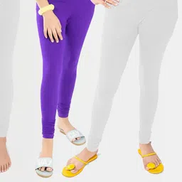 Tik Tok WEARS Girls Purple Churidar Length Leggings-picture-35