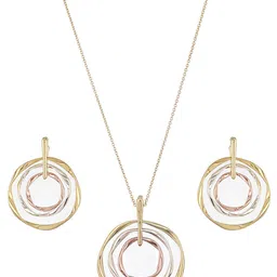 SARAF TRENDZ Gold-Plated Stainless Steel Anti-Tarnish Twisted Chunky Jewellery Set image 4