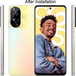 Brantix Back Camera Lens Glass Protector for Realme C55, 3D Black Glossy Finish image 4