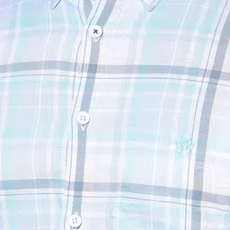 Crimsoune Club Classic Slim Fit Windowpane Checks Spread Collar Long Sleeves Casual Shirt image 3