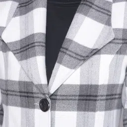 Crimsoune Club Checked Notched Lapel Long Sleeves Single-Breasted Longline Overcoat image 4