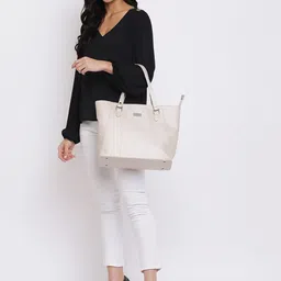 KLEIO Solid Tote Shoulder Bag with Laptop Compartment image 2