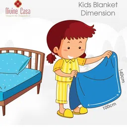 Divine Casa Twilight Blue Soft Crocus AC Room 120 GSM Reversible Baby Blanket Dohar image 3