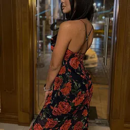 LULU & SKY Floral Printed Shoulder Straps Maxi Dress image 4