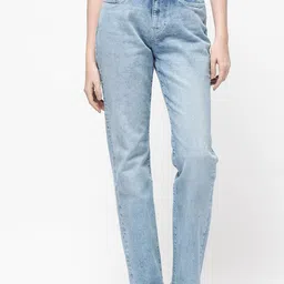 RAREISM Women Comfort Straight Fit High-Rise Clean Look Heavy Fade Cotton Jeans-image-57