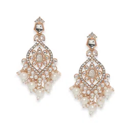 VATSALYA creation Rose Gold-Plated Artificial Stones & Beads Studded Jewellery Set image 4