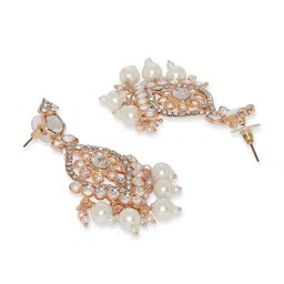 VATSALYA creation Rose Gold-Plated Artificial Stones & Beads Studded Jewellery Set image 5