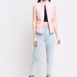 HOUSE OF VEDAS Mock Collar Lightweight Quilted Jacket image 5