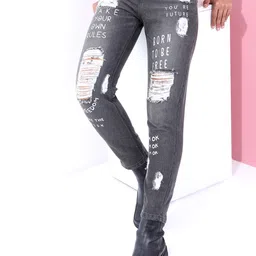 Tokyo Talkies Women Grey Highly Distressed Jeans-picture-27