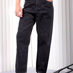 The Indian Garage Co Men Tapered Fit Printed Pure Cotton Jeans-picture-41