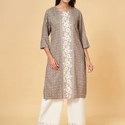 RANGMANCH BY PANTALOONS Floral Printed Straight Kurta image 1