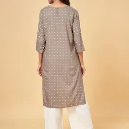 RANGMANCH BY PANTALOONS Floral Printed Straight Kurta image 4