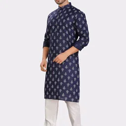 SHIWAM ETHNIX Mandarin Collar Ethnic Motifs Printed Kurta image 5