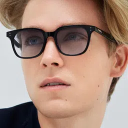 BOLON EYEWEAR Men Grey Lens & Black Square Sunglasses with UV Protected Lens image 4