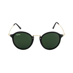 Ted Smith Unisex Round Sunglasses with UV Protected Lens TSS-MOON-X_C6-Green image 3