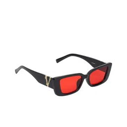 GARTH Unisex Red Lens & Black Square Sunglasses with UV Protected Lens-picture-26