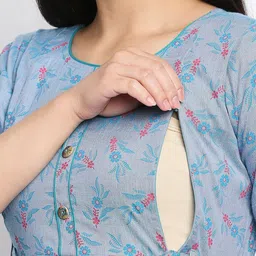 True Shape Floral Printed Maternity Ethnic Dress image 2