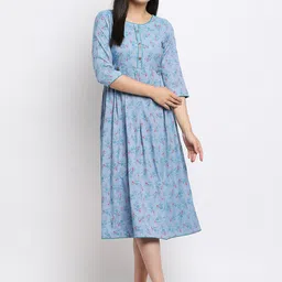 True Shape Floral Printed Maternity Ethnic Dress image 3