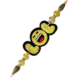 Aapno Rajasthan Unisex Knitted LOL Joyful Beaded Rakhi Gift Set. image 4