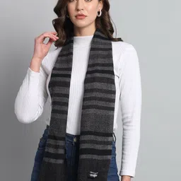 HANDICRAFT PALACE Striped Reversible Soft Woollen Scarf-picture-2