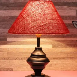 foziq Black And Orange Solid Table Lamp image 2