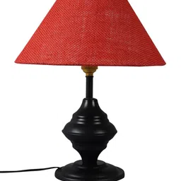 foziq Black And Orange Solid Table Lamp image 4
