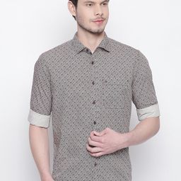 Basics Men Maroon Slim Fit Floral Printed Casual Shirt-image-32