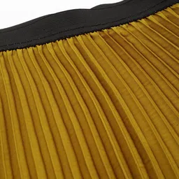 all about you her by invictus Mustard Yellow Gathered or Pleated Maxi Flared Skirt image 4