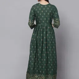 SURHI Women Green Ethnic Motifs Printed Anarkali Kurta image 2