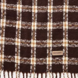 Mafadeny Checked Stole With Tasselled image 3