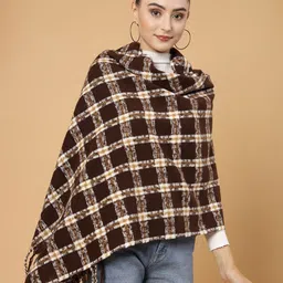 Mafadeny Checked Stole With Tasselled image 4