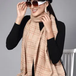 Mafadeny Checked Tasselled Stole image 5