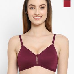 Floret Pack Of 2 High Support Non Padded Medium Coverage T-Shirt Bra All Day Comfort-picture-11