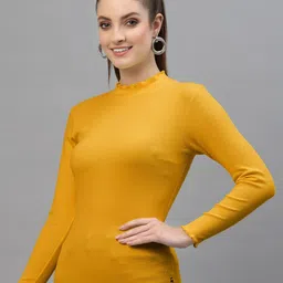 Friskers Gold-Toned Fitted Rib Top image 3